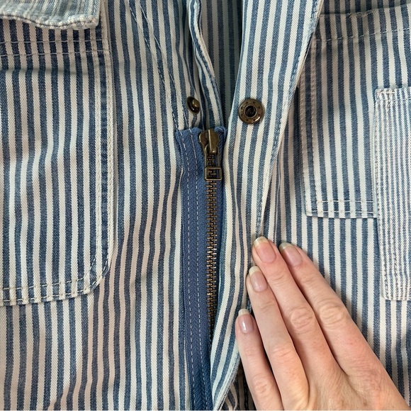 NWT Free People Motor City Striped Jumpsuit SZ L - Picture 6 of 11